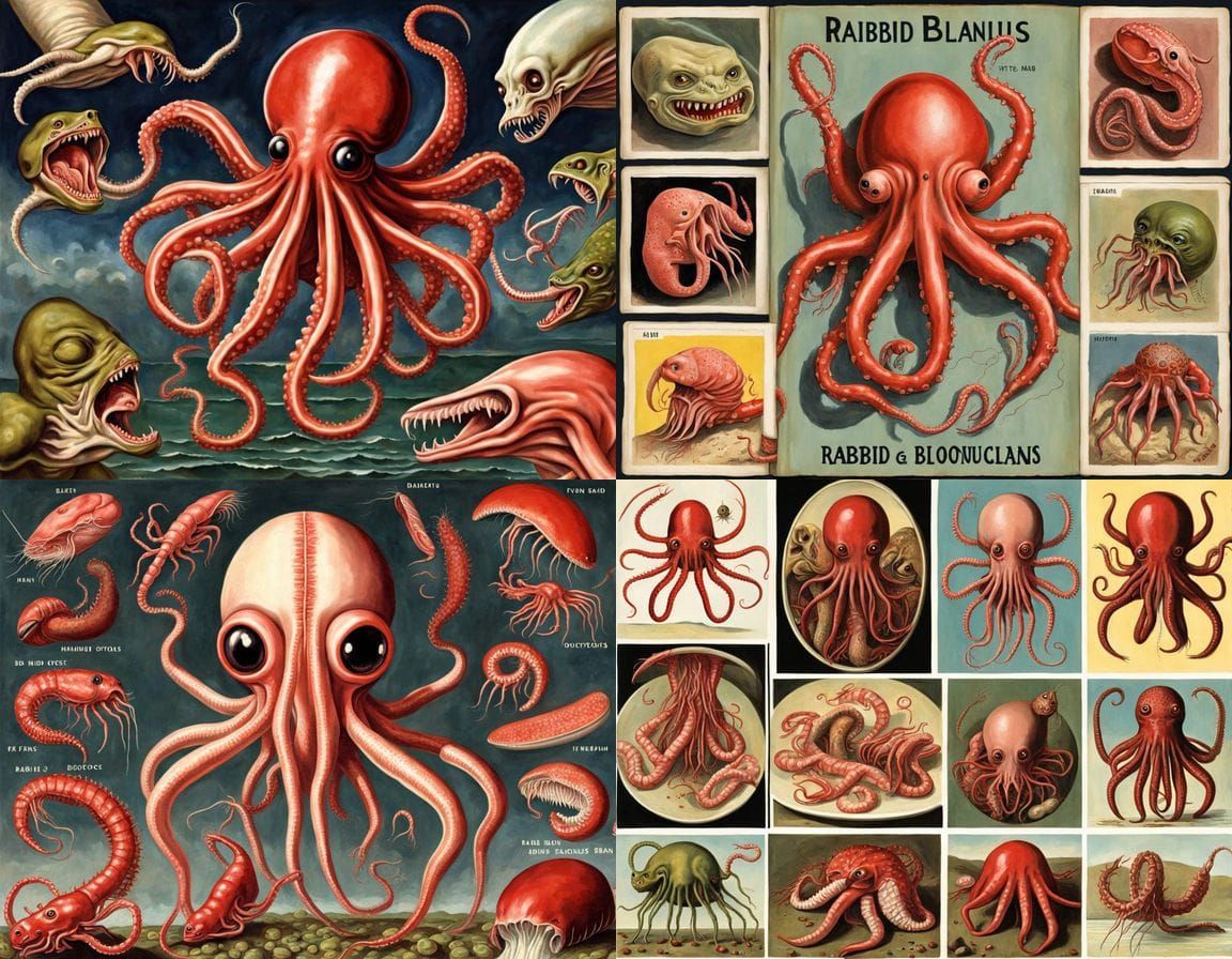 Mutant Horror Born in a Ladybird Book Aesthetic