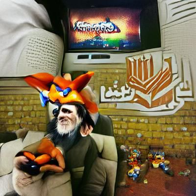 Ayatollah Khomeini Plays Crash Bandicoot