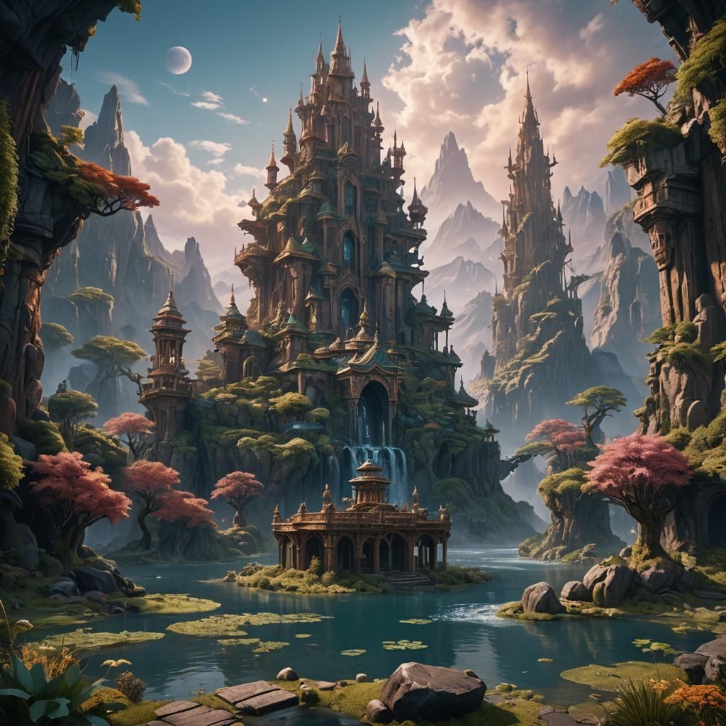 Fantastical Matte Painting in Deep Color