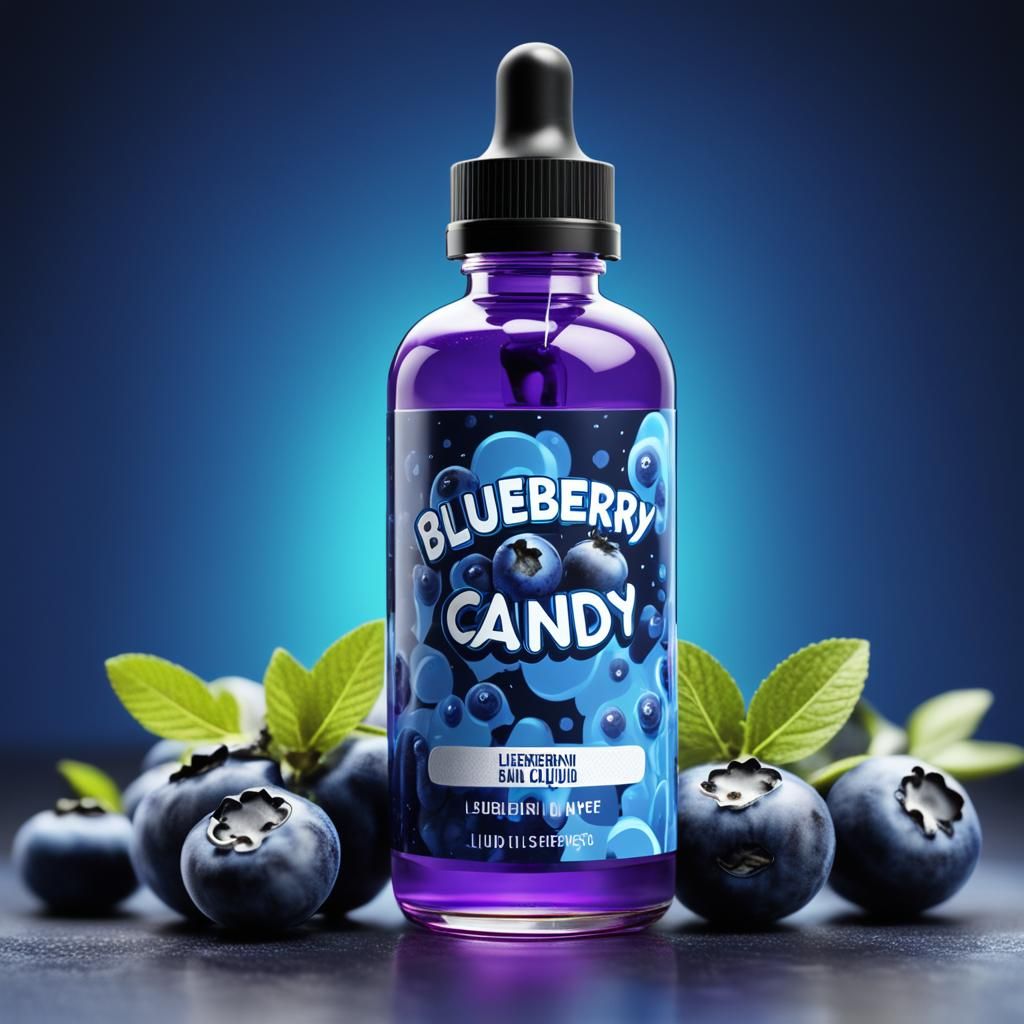 Blueberry Candy E-Juice with Neon Glow