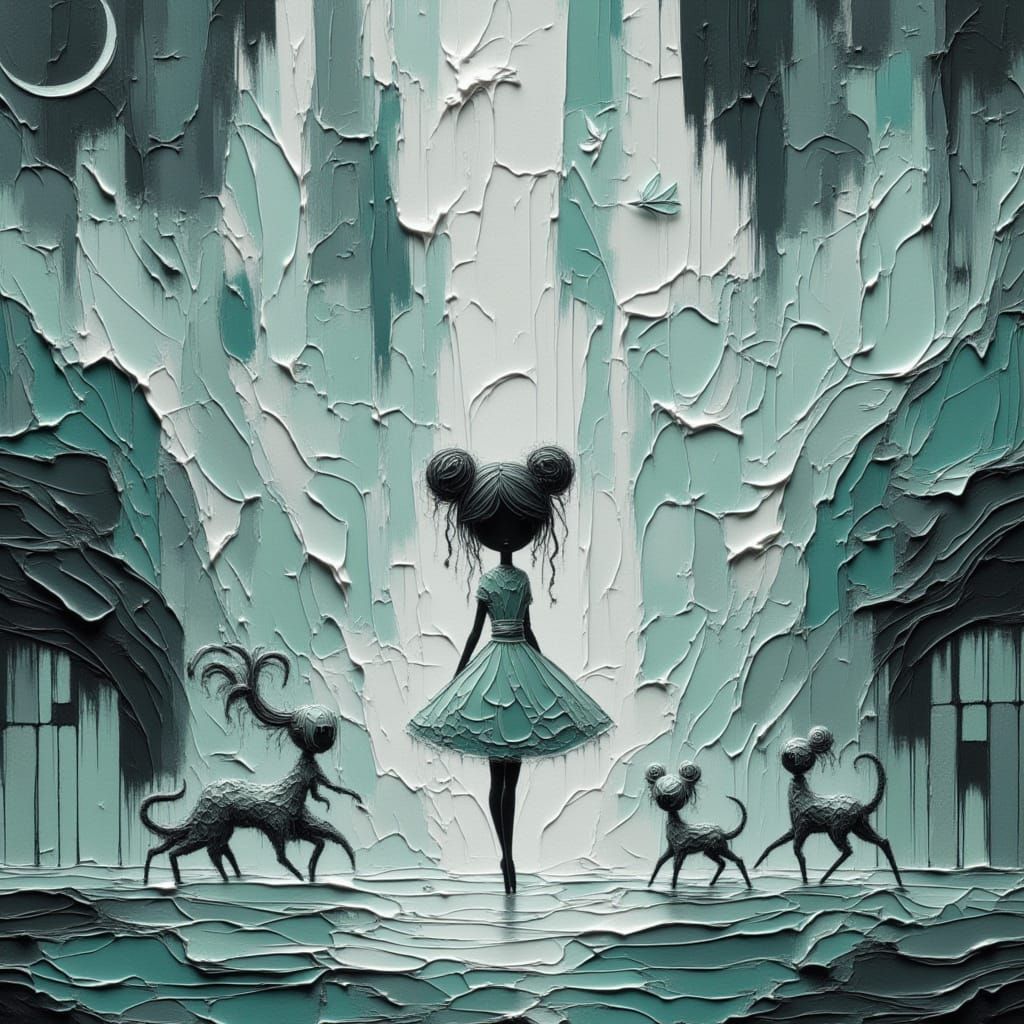 Ethereal Glass World of Magical Creatures in Fantasy Style