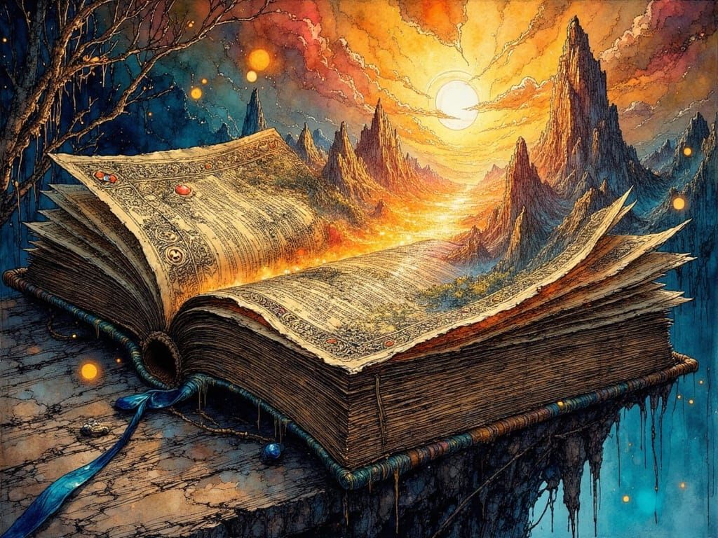 Ancient Tome Reveals Eldritch Symbols in Cosmic Ink Illustra...