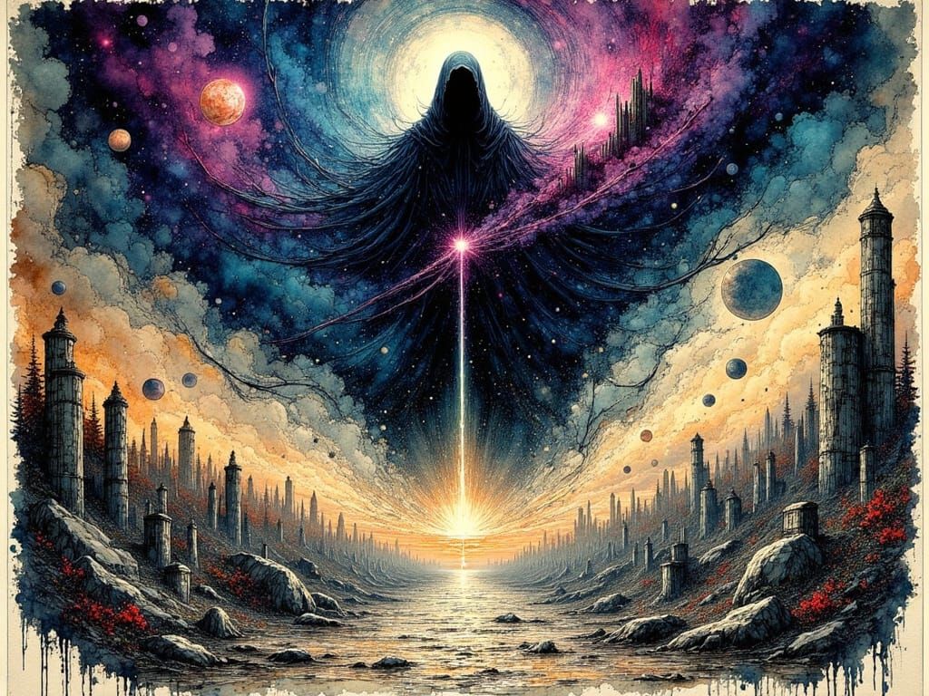 Colossal Shadow Entity Emerges From Cosmic Vortex in Epic Fa...