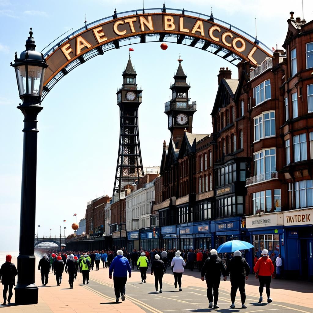 AI Art: The Fat Man Departs Blackpool