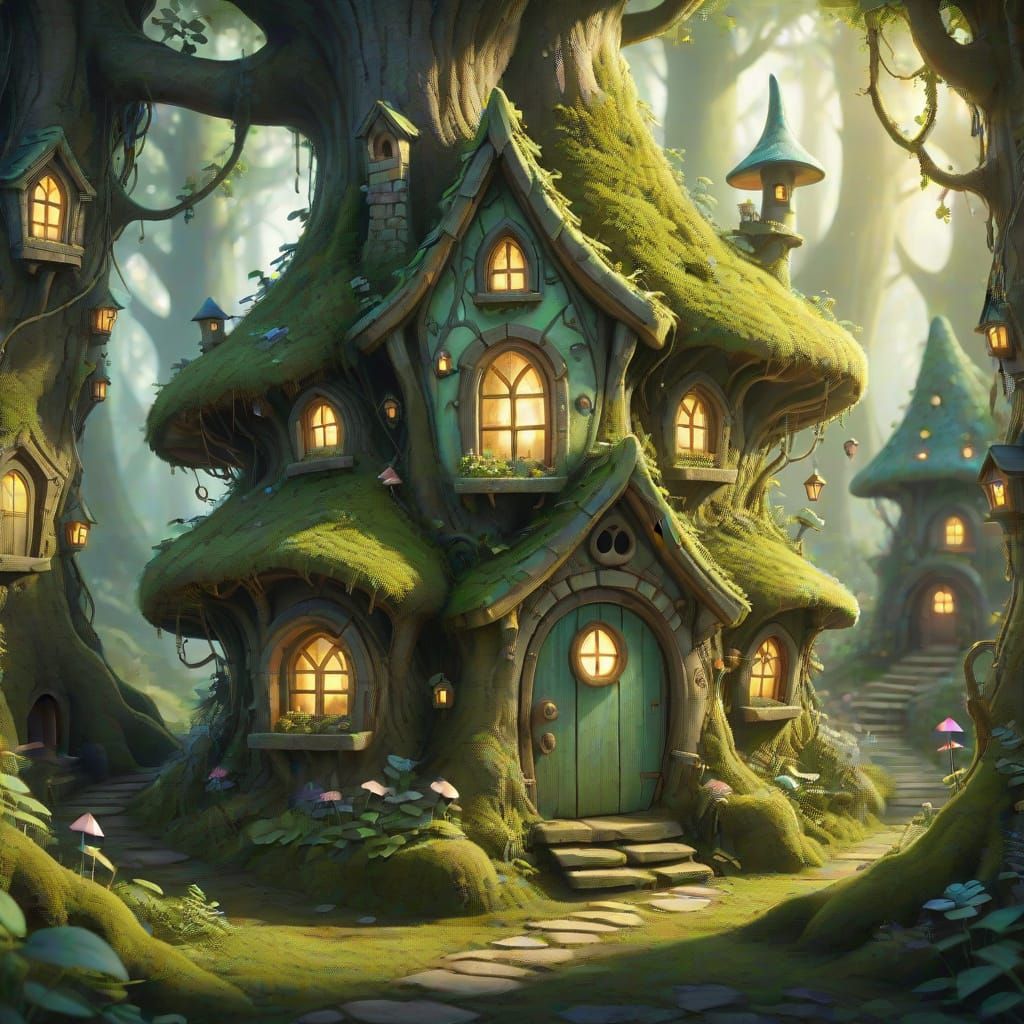 Enchanting Fairy House in a Magical Forest
