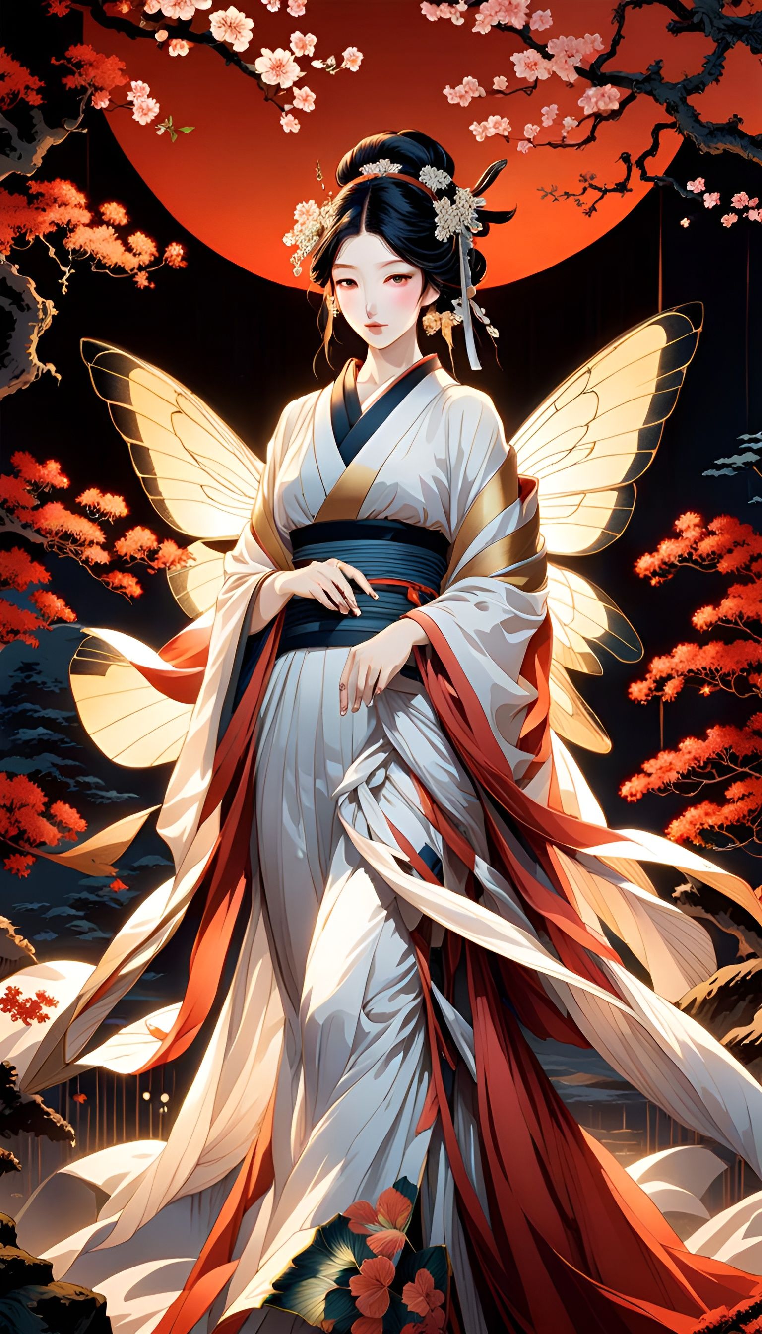 Beautiful Fairy in Ukiyo-e Concept Art