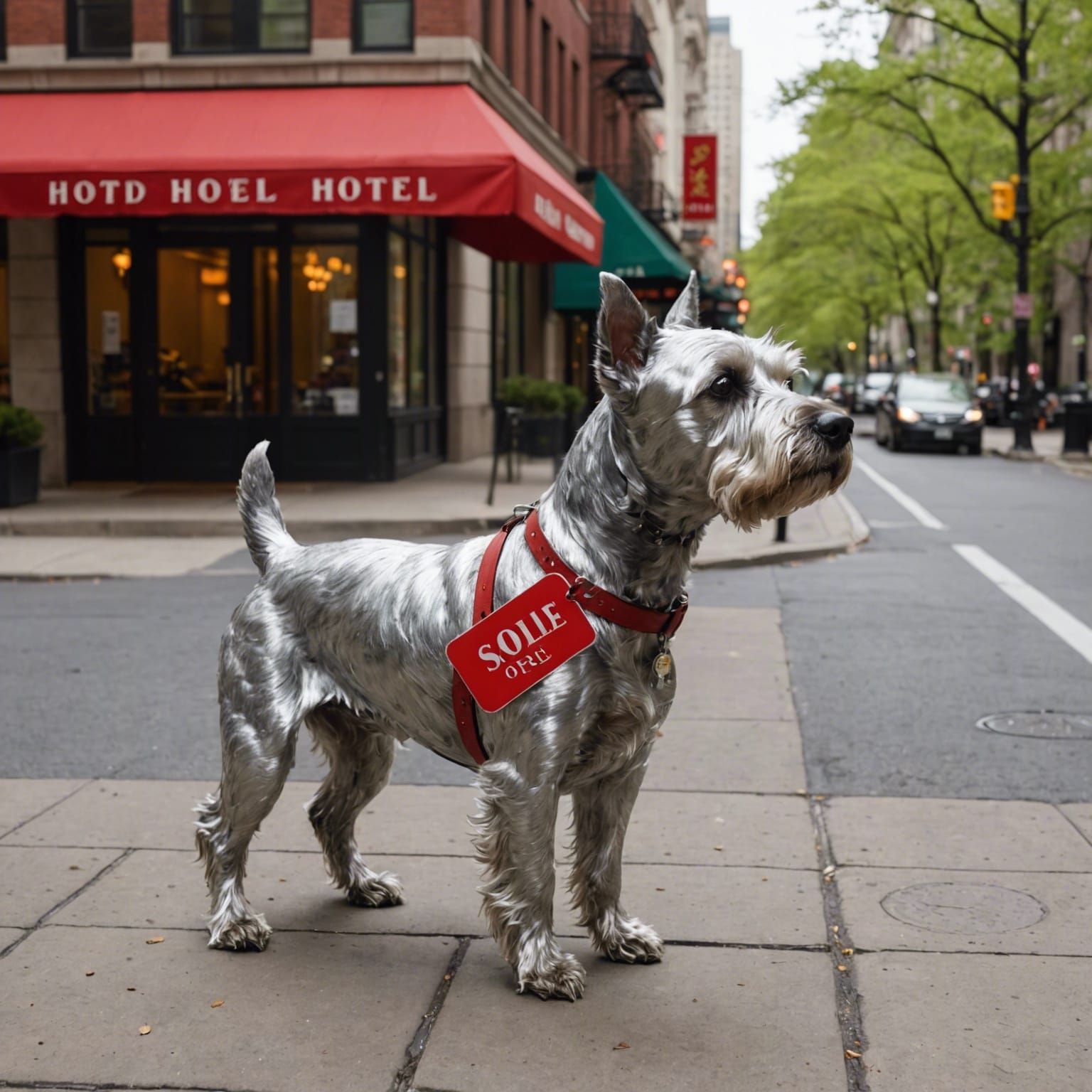 Silver Dog on Park Avenue