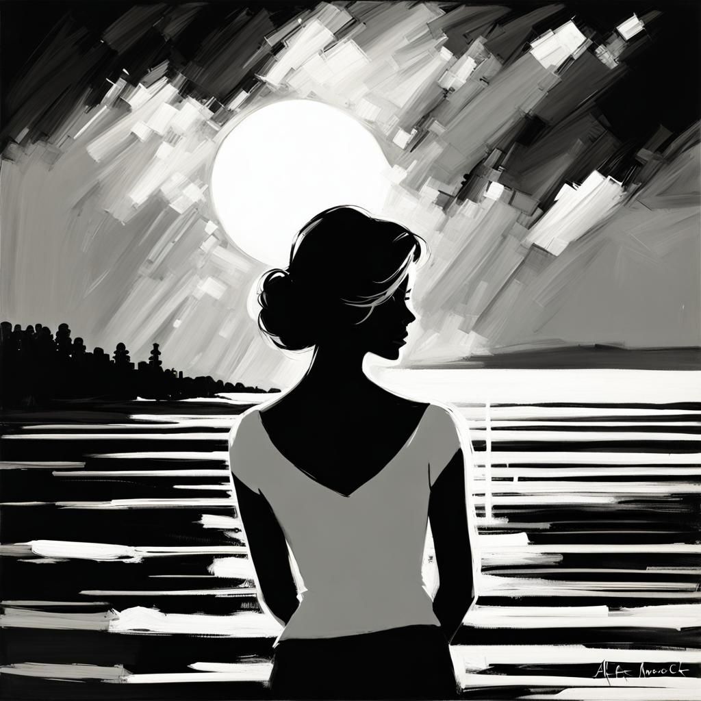 Longing Gaze: Impasto Oil Painting