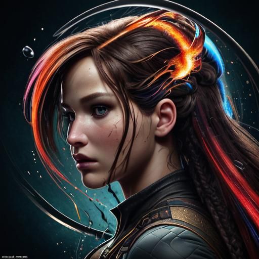 Hyperrealistic Hunger Games Character Concept Art