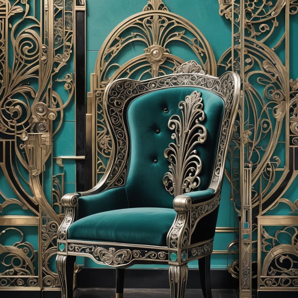 Luxurious Art Deco Chair Musical Instrument