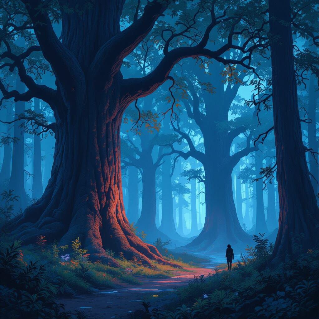 Mystical Forest Where Time Stands Still