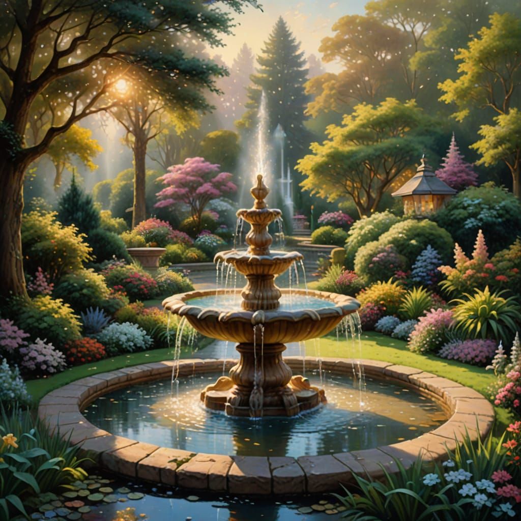 Whispers of Serenity in a Lush Garden Oasis