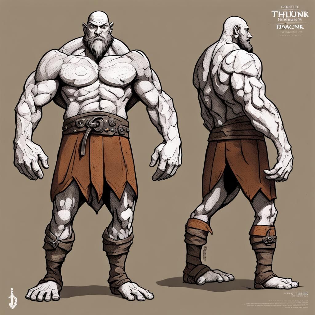 D&D's Thunk: A Compact Goliath Digital Artwork