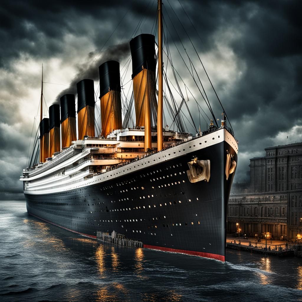 Hyperrealistic Rendering of the Titanic Disaster