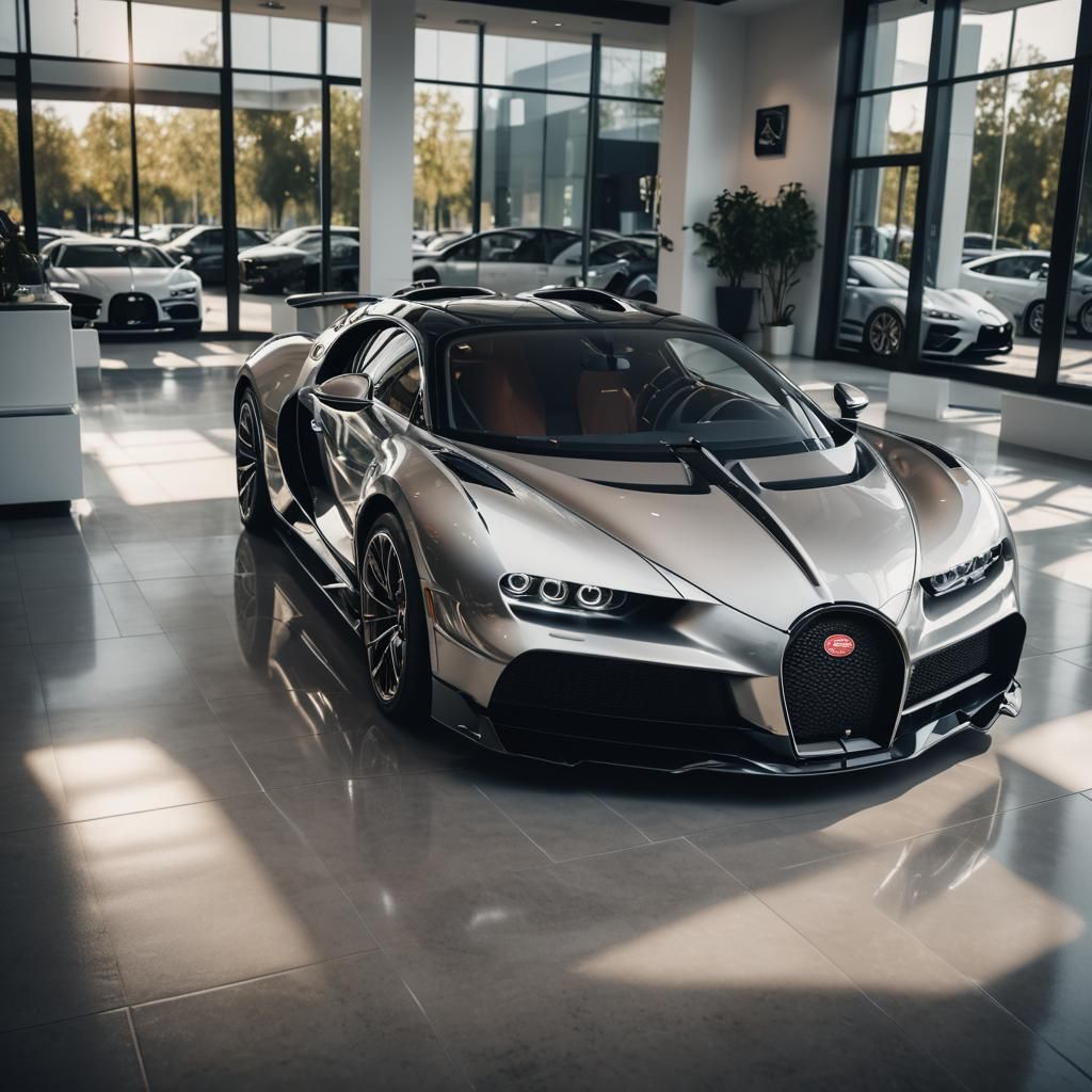 Bugatti Centodieci at Modern Supercar Dealership