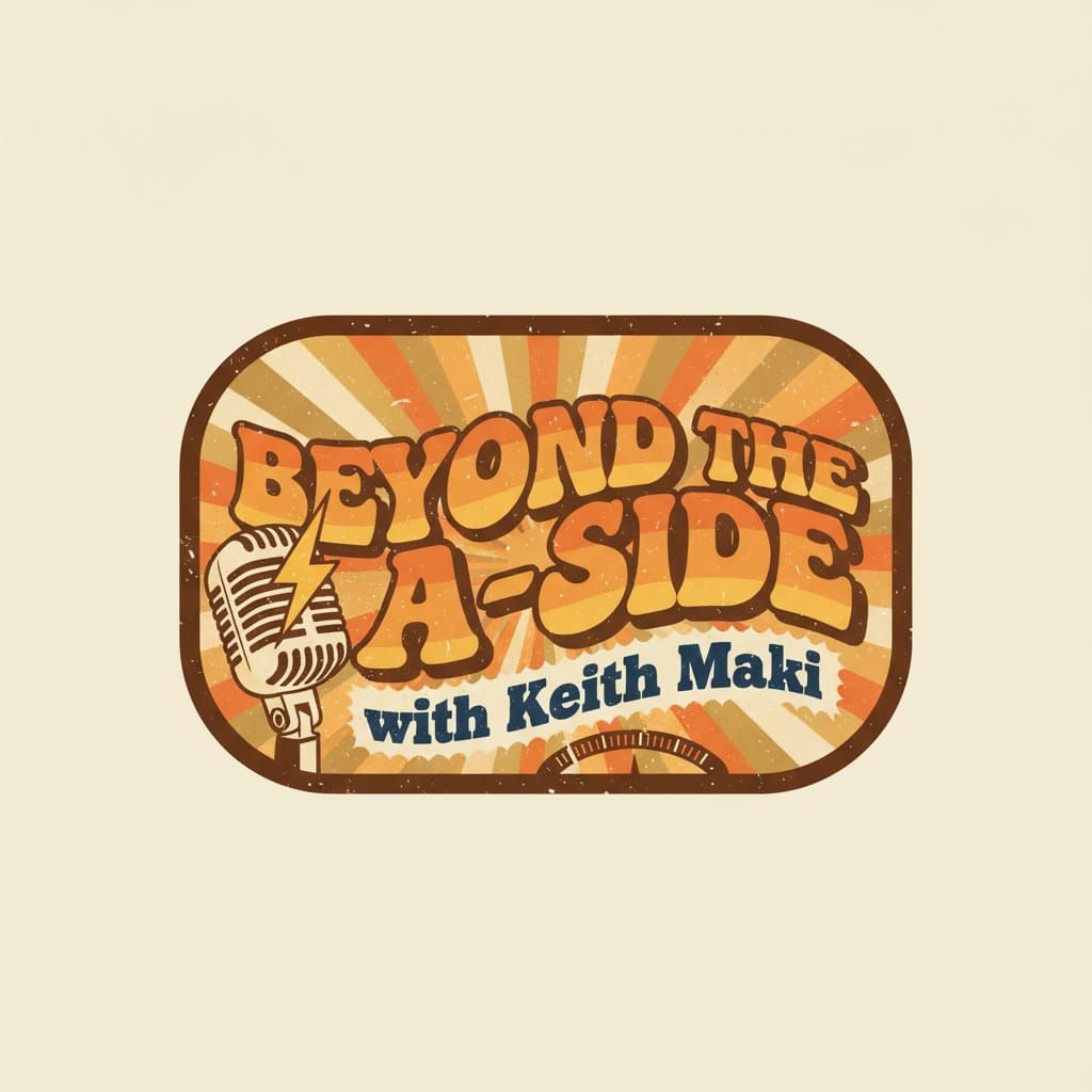 Retro 1970s Radio Logo for "Beyond The A-Side"