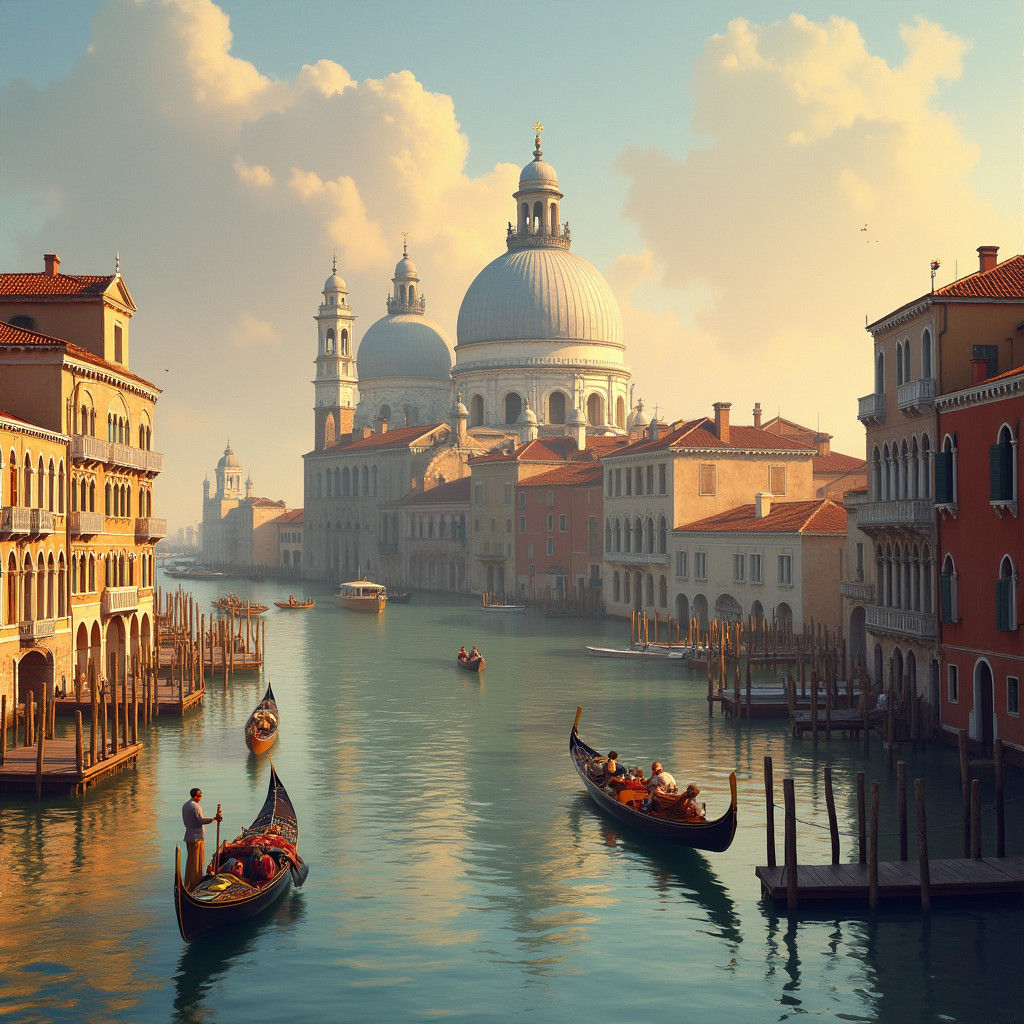 Venice Grand Canal Serene Afternoon Glow