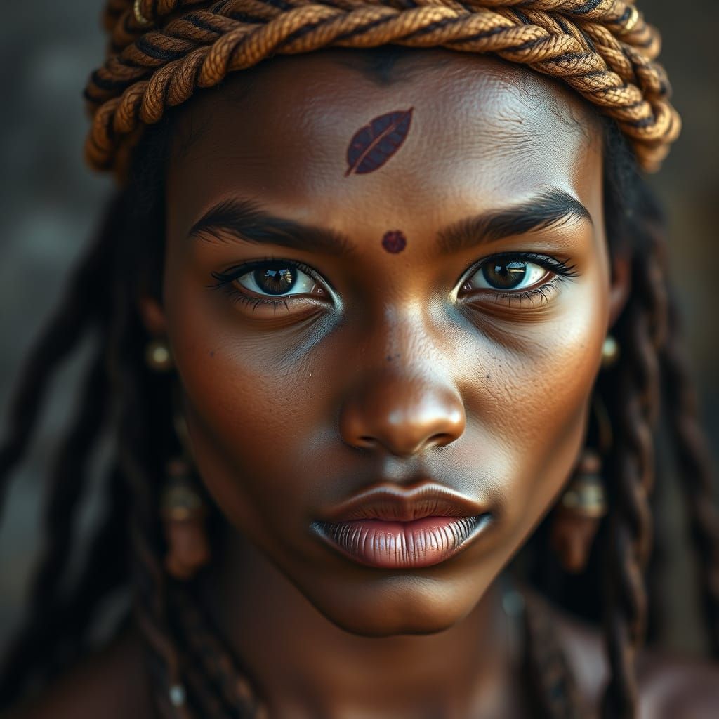 Stone Age Runway Models in Earthy Tones