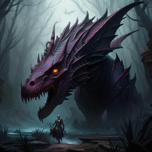 Mythical Creatures Encounter: A Fantasy Concept Art