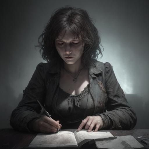 Melancholic Woman by Volvo: Hyperdetailed Charcoal Drawing