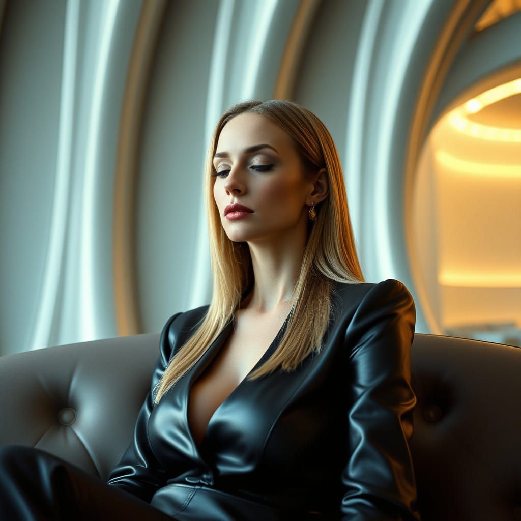 Elegant Vulcan Matron in Deep Concentration