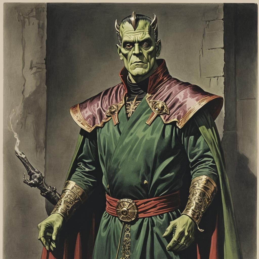 Frankenstein as Ming the Merciless Character Mashup