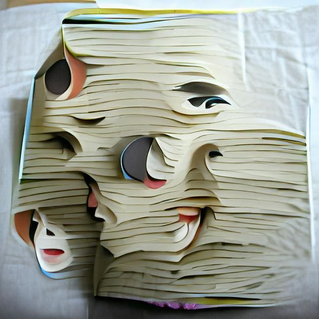 Folded Paper Faces Minimalist Design