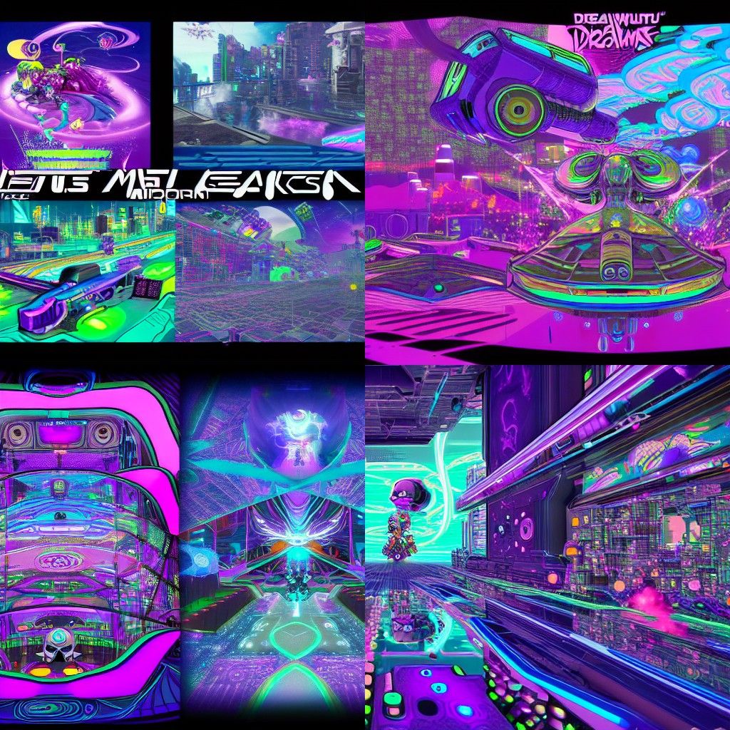 Cyberpunk Dream Space Princess in Patrick Woodroffe Style
