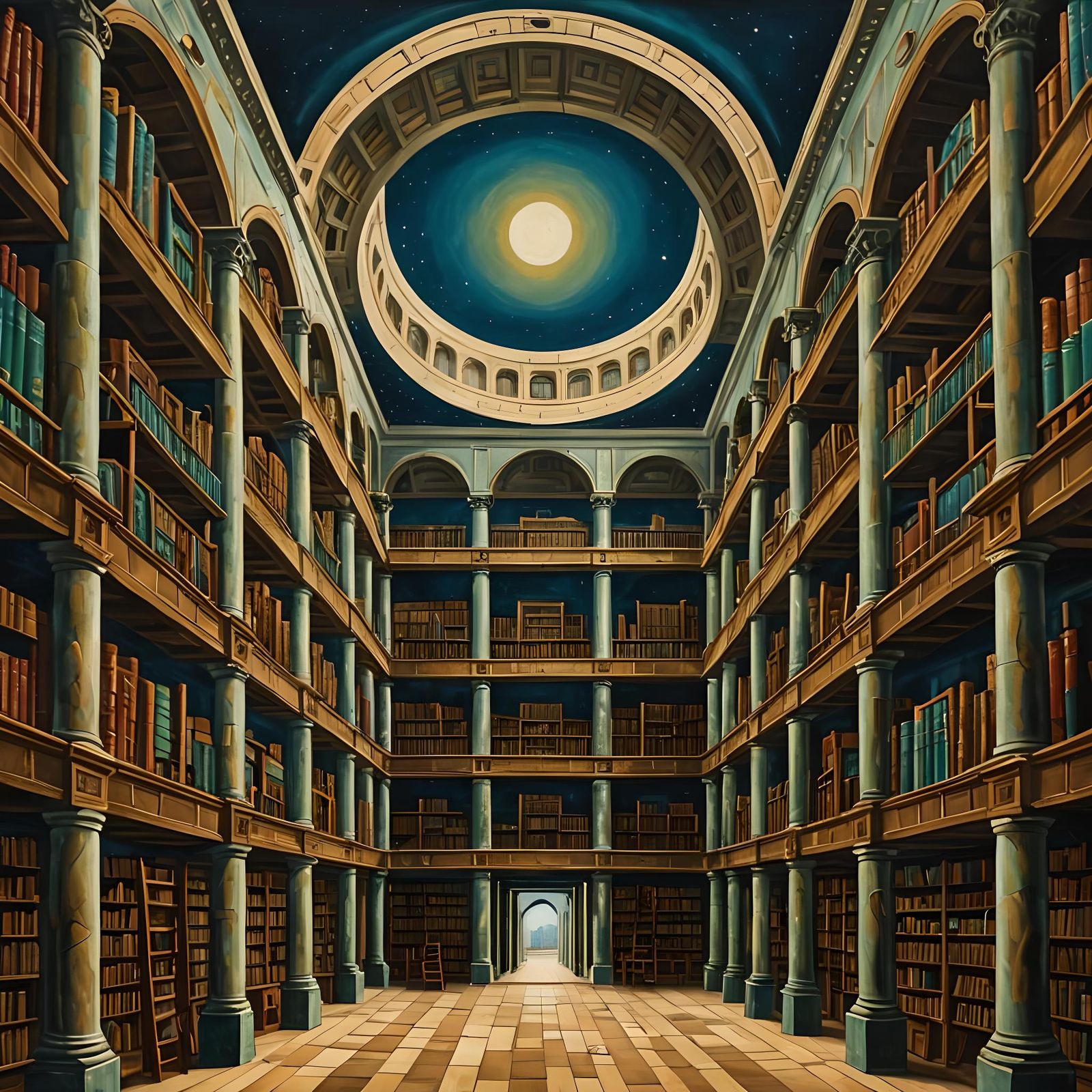 The Great Library (metaphysical art)