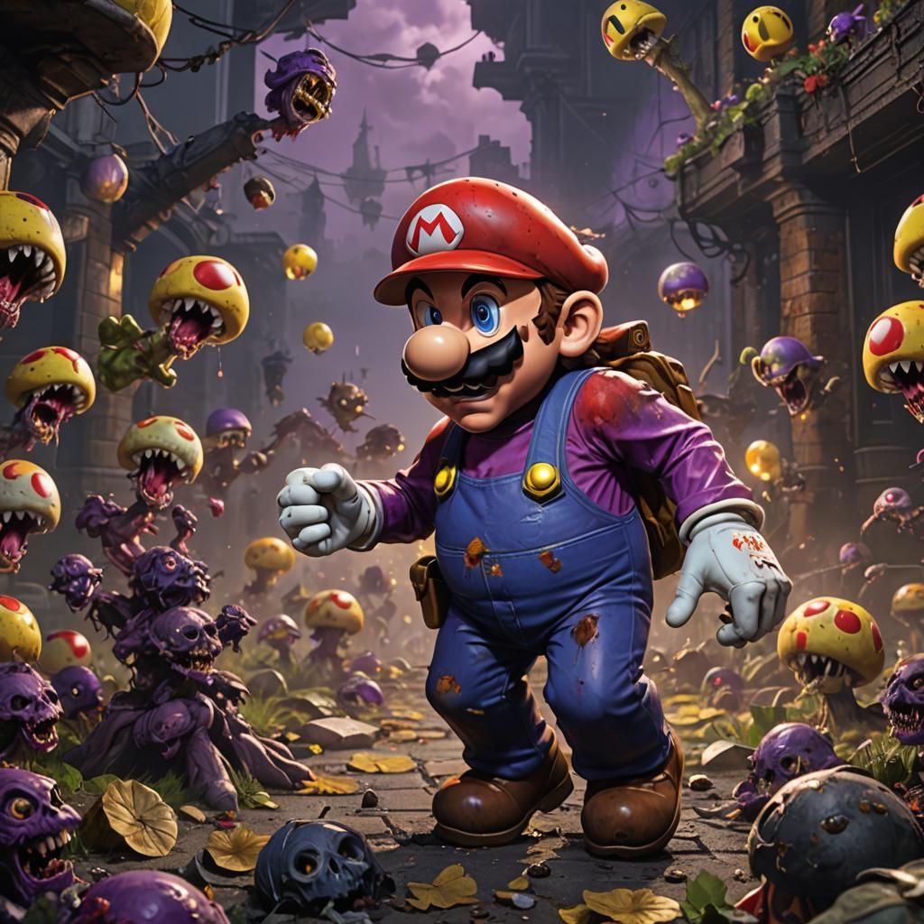 Zombie Super Mario: Dark Fantasy Concept Art