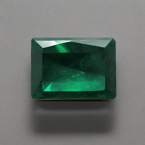 Flawed Emerald Stone on Velvet Background