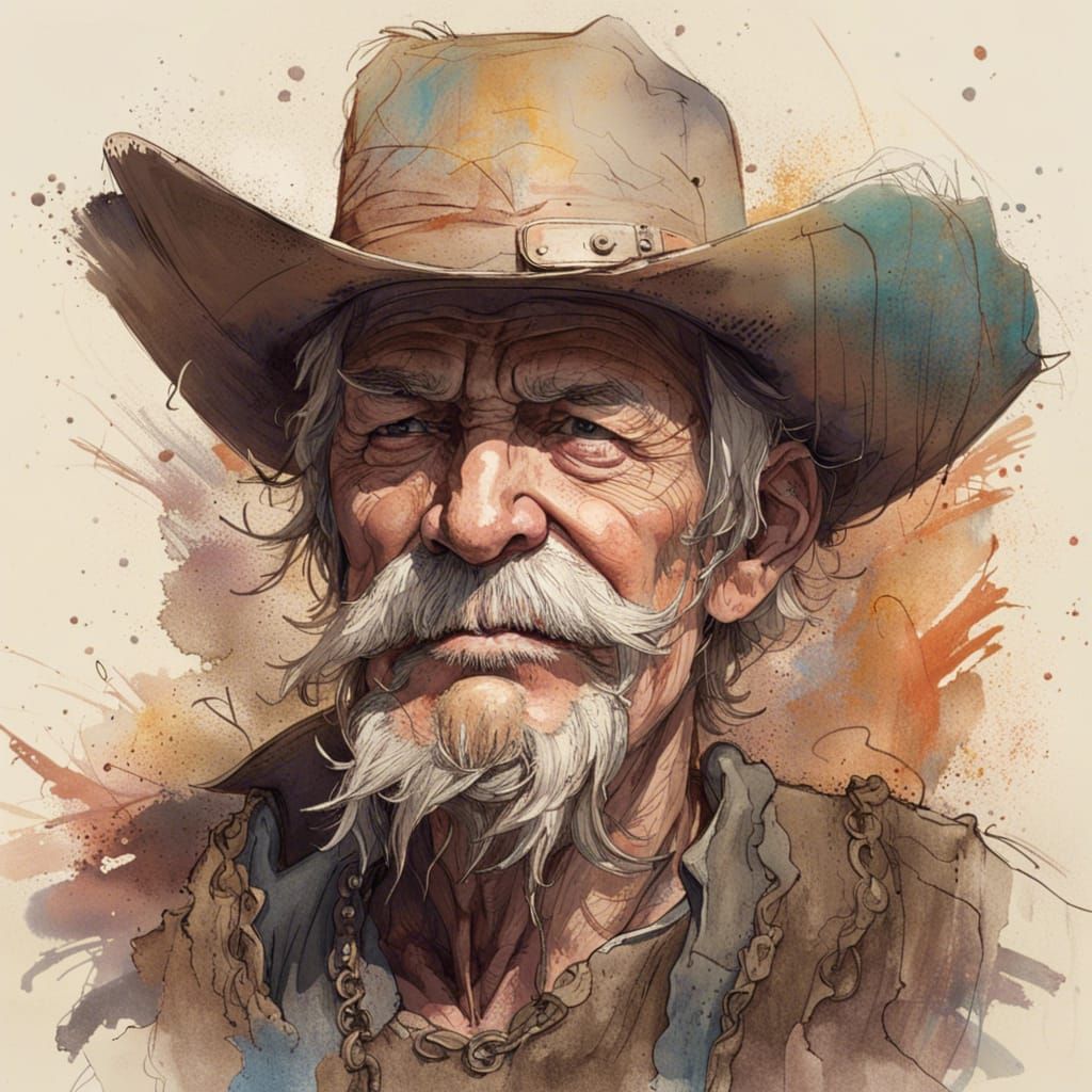 Portrait of an Old Cowboy