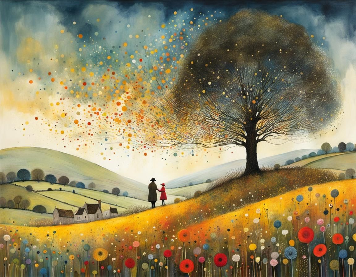 Whimsical Light Burst Illustration