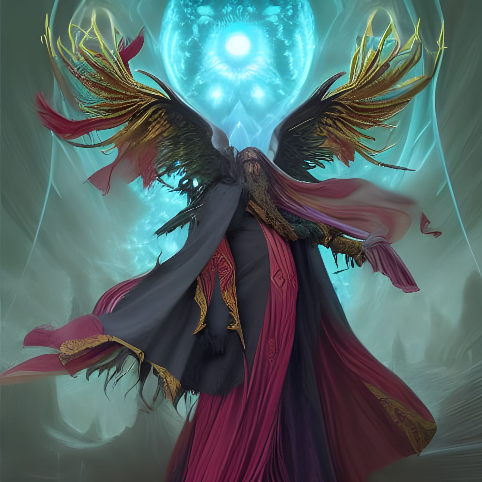 Magus summoning the demon Alloces