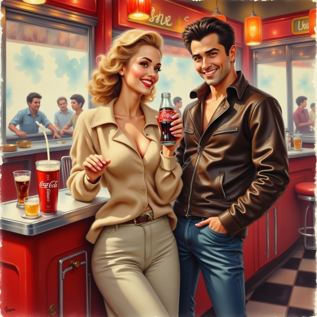 “Say, sugar—how ‘bout sharin’ that bottle with a thirsty rebel?”  he says with a grin.