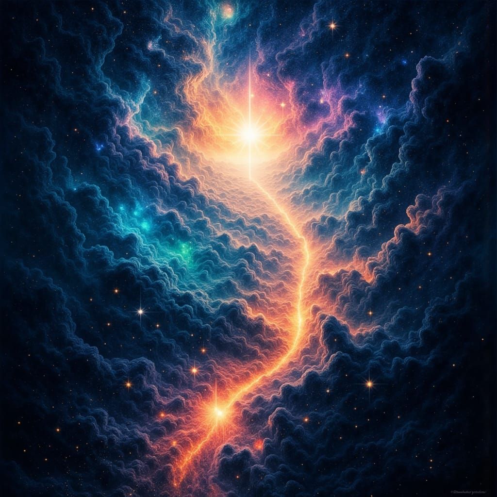 Dim Newbie Star in Abstract Surreal Style