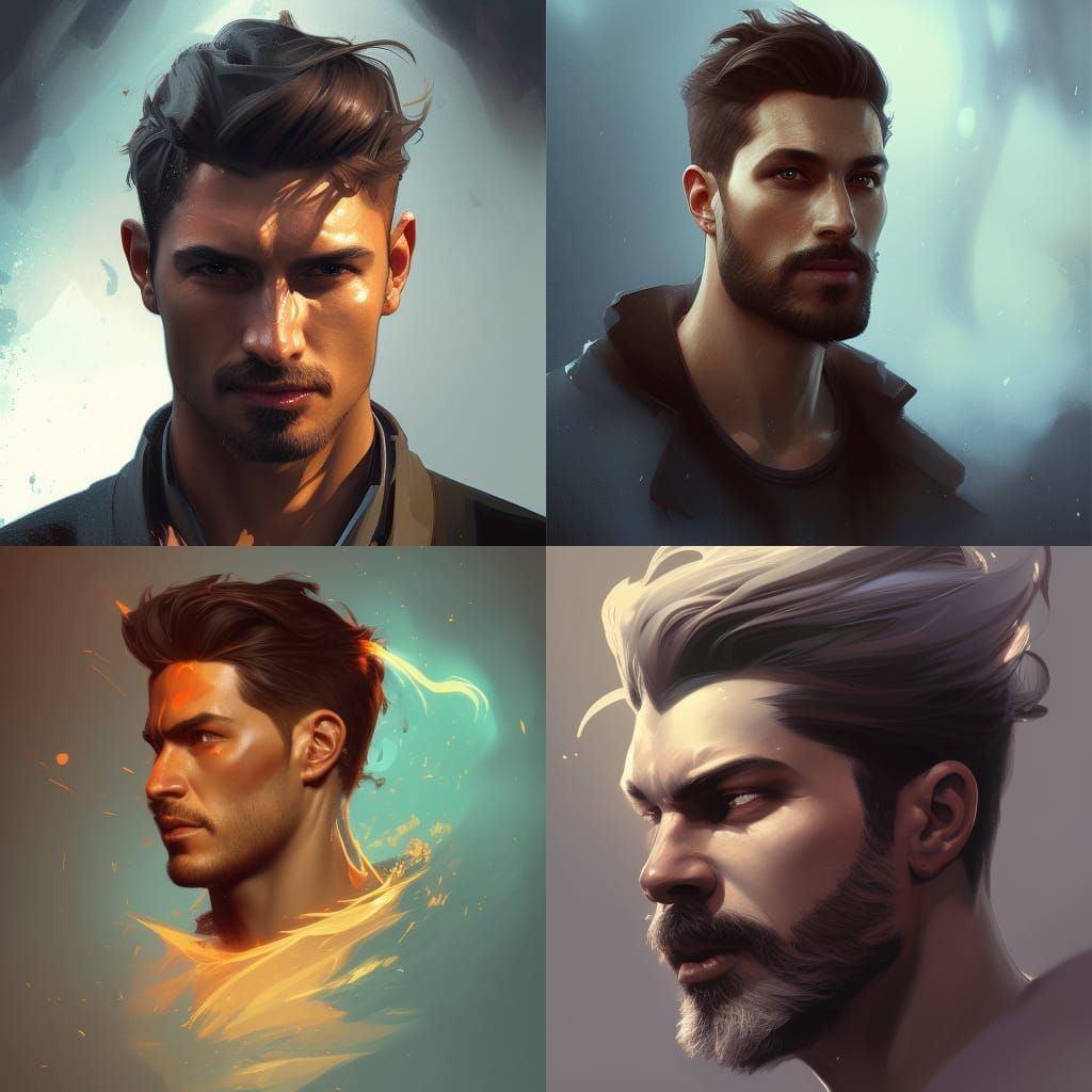 Detailed Portrait of a Handsome Man