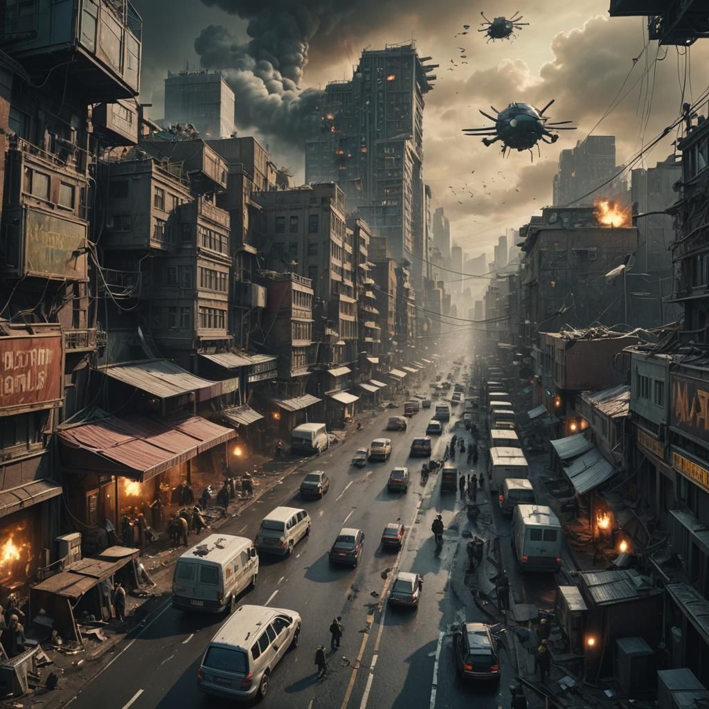 Epic Pandemic Digital Matte Painting