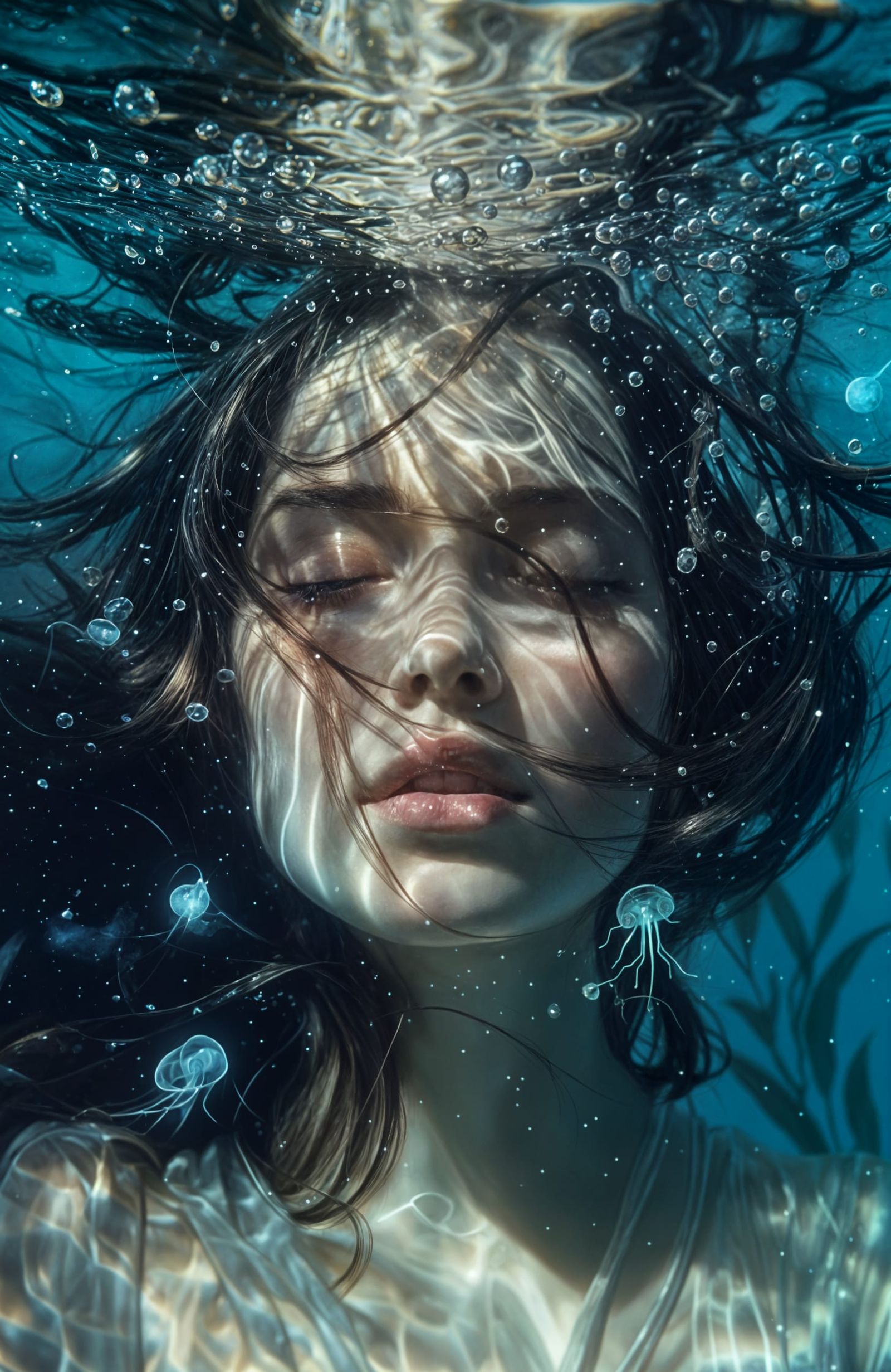 AI Generated Abstract Underwater Scene