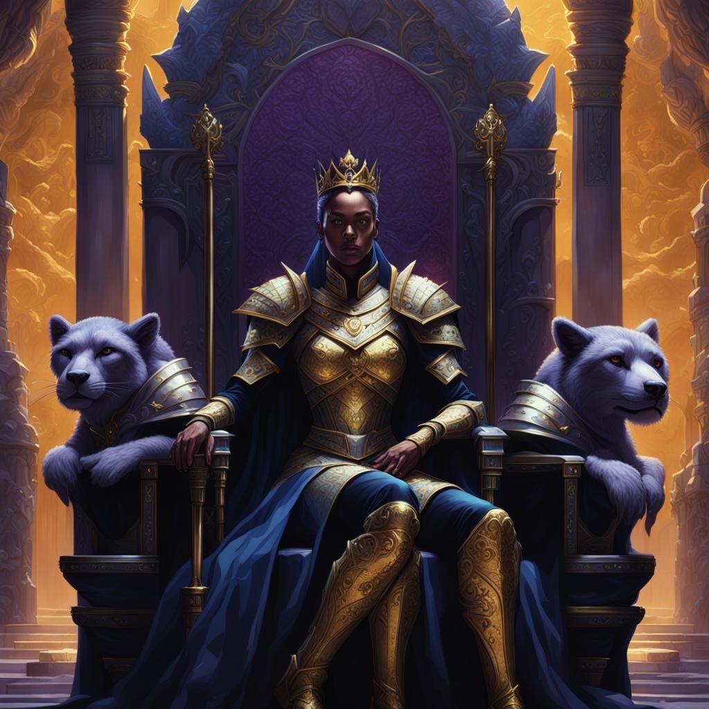 Sapphire Throne: Dark Fantasy Queen Concept Art