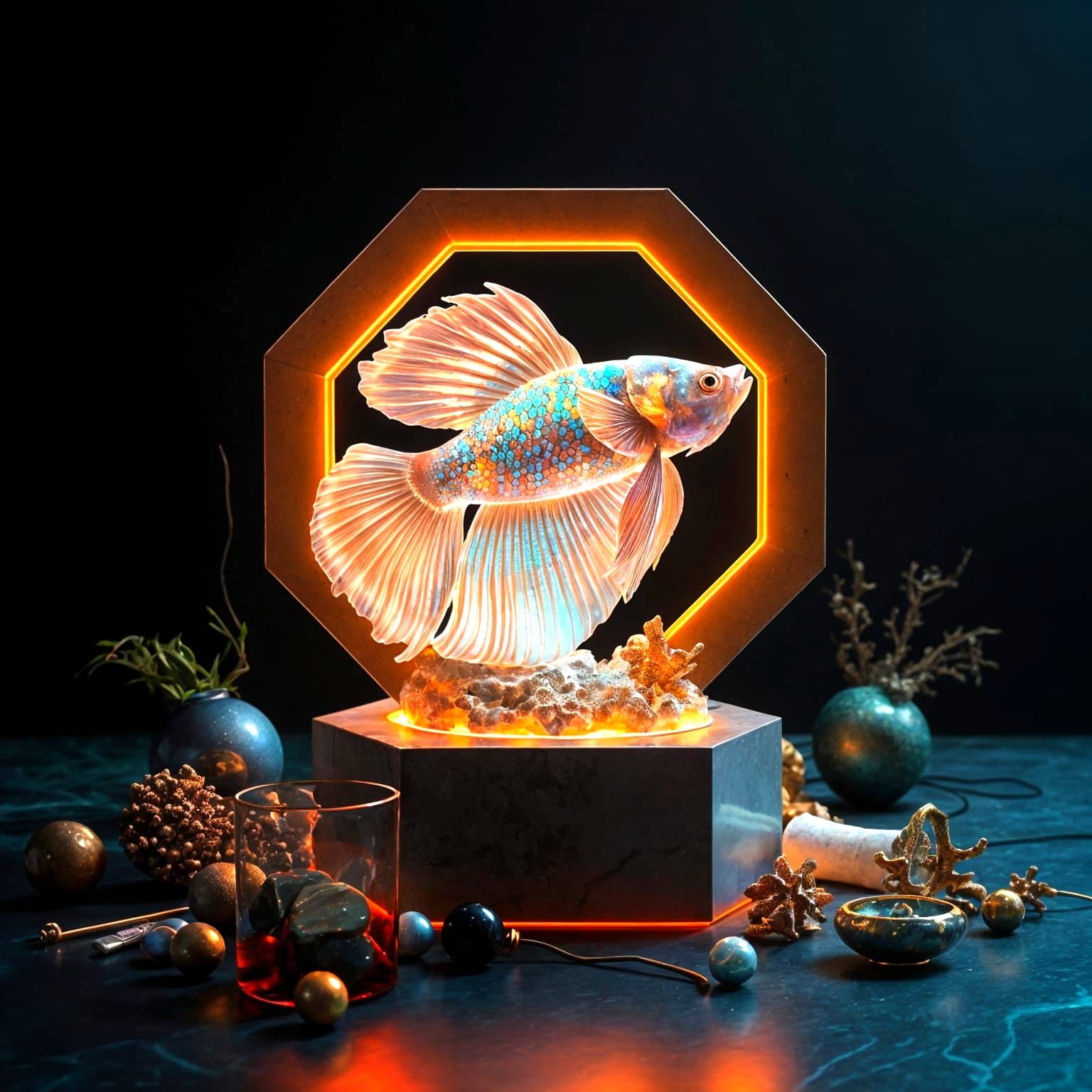 Betta fish lamp