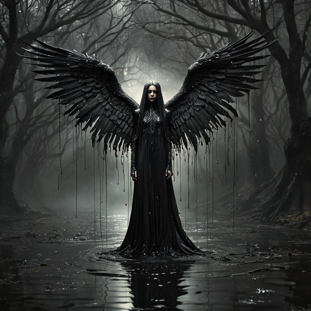 Thanatos in Stardust: A Dark Surreal Fantasy