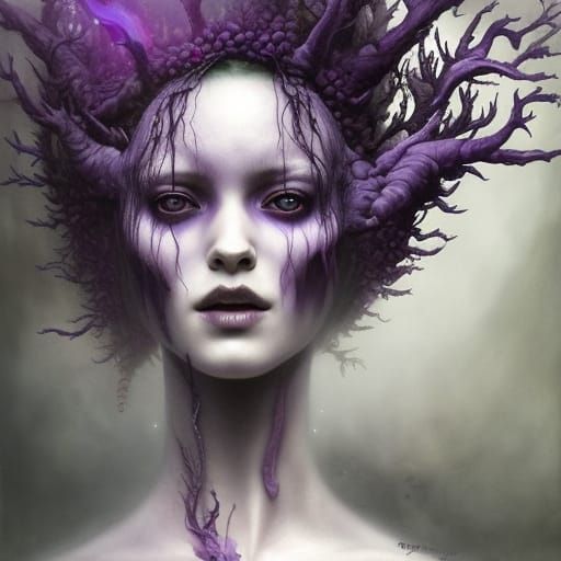 Ethereal Forest Spirit in Analogous Colors