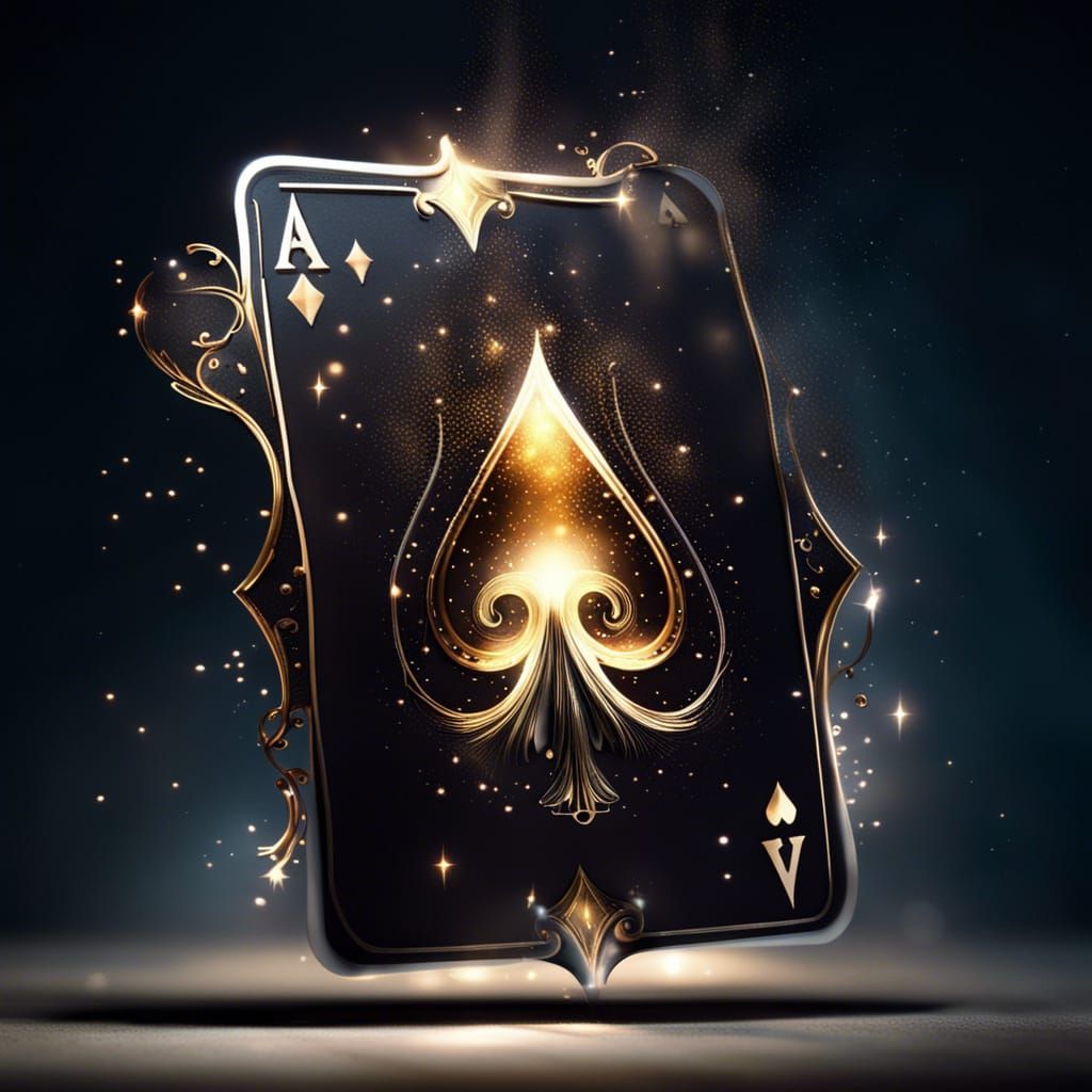 Glowing Ace of Spades in Victorian Theater