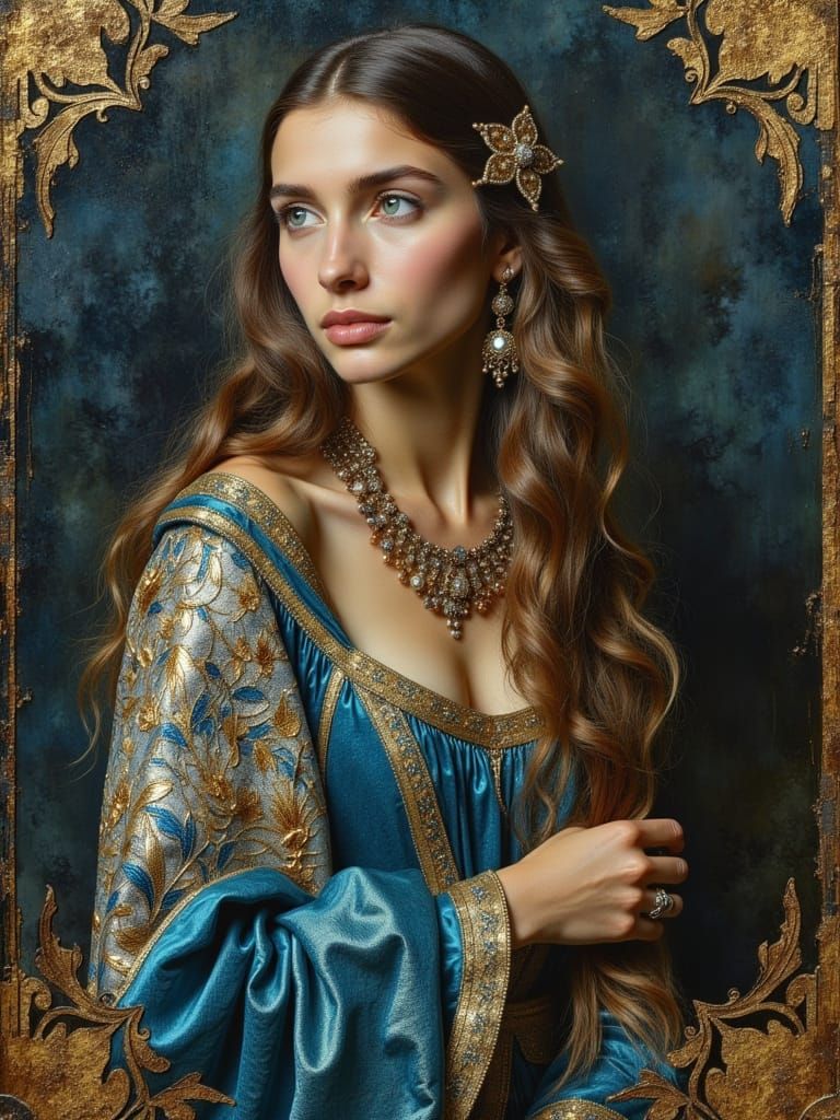 Stunning Young Noblewoman in Regal Attire