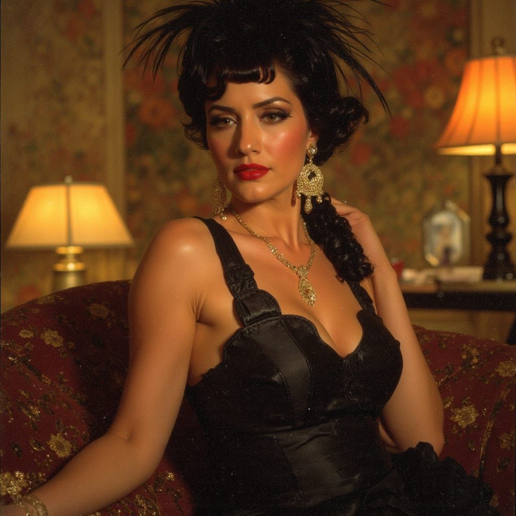 1920s Flapper in Art Deco Parlor, Digital Art