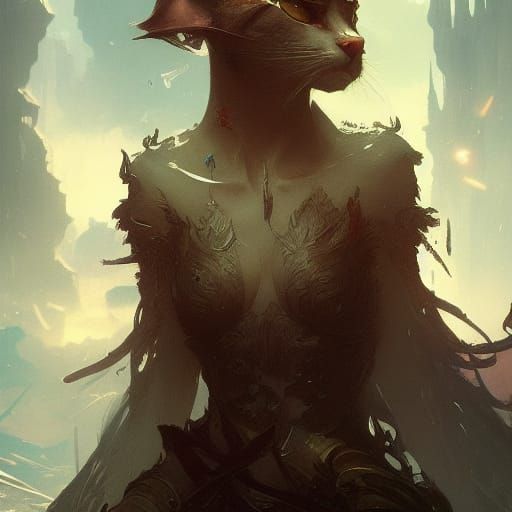 Fantasy Cat Concept Art in 8K Resolution