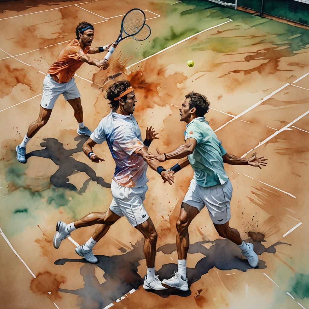 It is a bloodbath of a tennis match.
