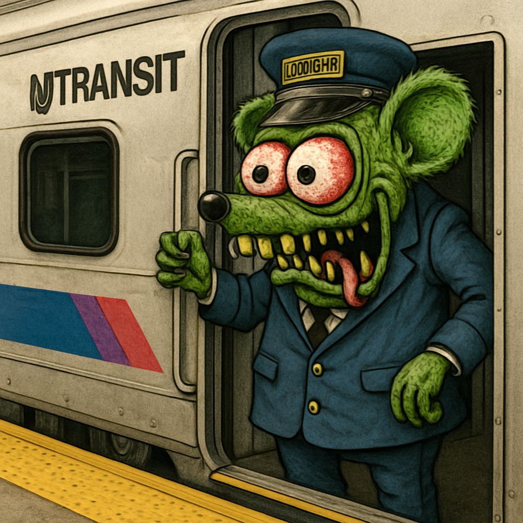 Ratfink Monster as Train Conductor