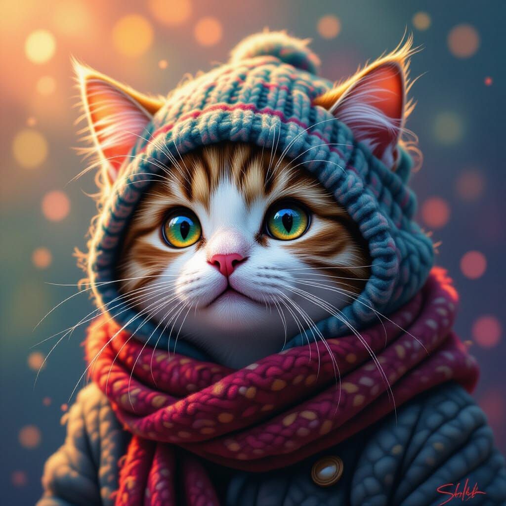 Detailed Felted Figures in Atmospheric Lighting